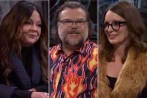 Jack Black SNL Five-Timers Club monologue with Tina Fey and Melissa McCarthy April 4 2026